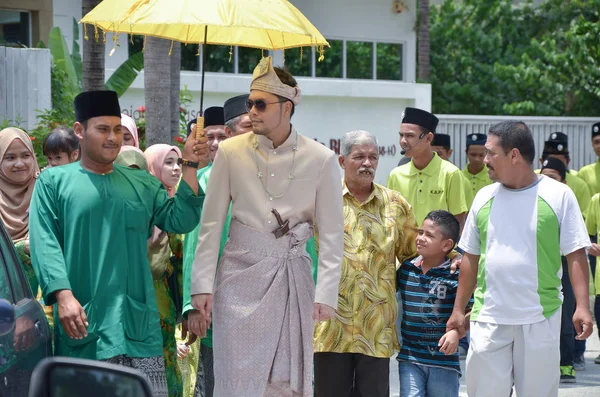 Kuala Lumpur Malásia Março 2014 Casamento Malaio Casal Malaio Recém — Fotografia de Stock