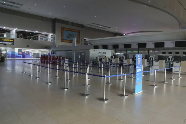 Bangkok Tailândia Abril 2020 Sala Embarque Vazia Aeroporto Don Mueang — Fotografia de Stock