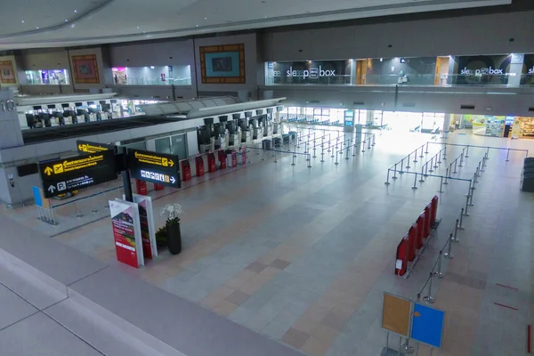 Bangkok Thailand April 2020 Empty Departure Lounge Don Mueang Airport — Stock Photo, Image