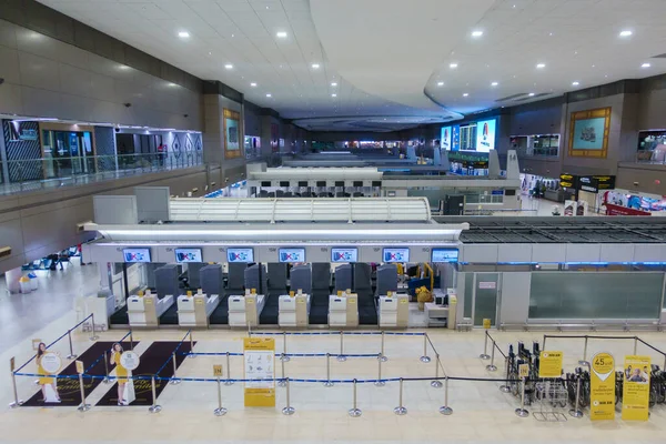 Bangkok Thailand April 2020 Leere Abflughalle Flughafen Don Mueang Während — Stockfoto