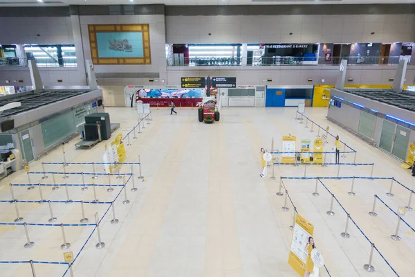 Bangkok Thailand April 2020 Lege Vertrekhal Luchthaven Don Mueang Terwijl — Stockfoto
