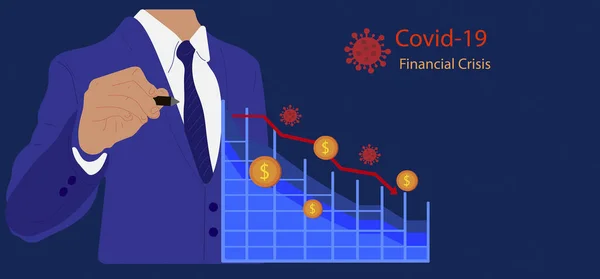 Světová Finanční Krize Coronaviru 2019 — Stock fotografie