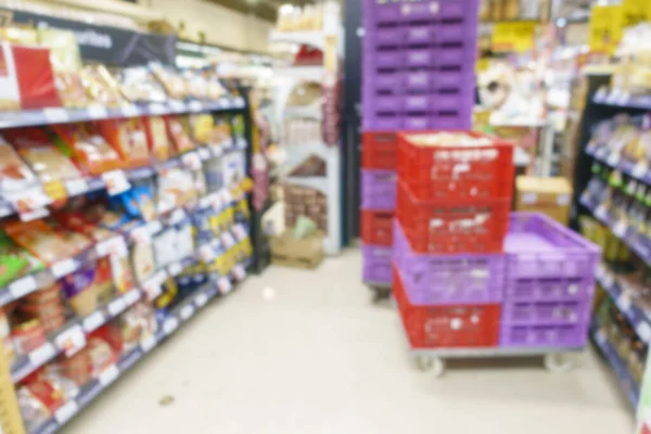 Hintergrund Des Supermarktes Verschwommen — Stockfoto