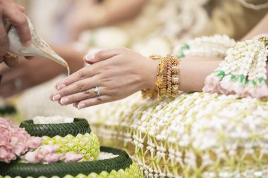 Geleneksel Tayland düğün süsleri 