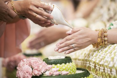 Geleneksel Tayland düğün süsleri 