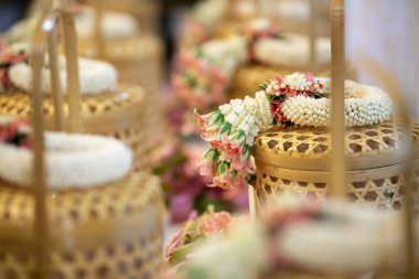 Geleneksel Tayland düğün süsleri 