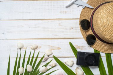 Beyaz ahşap zemin, yaz kavramı 