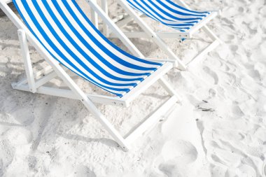 Sahildeki mavi salon, yaz konsepti. 