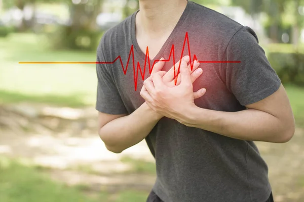 Close Homem Ataque Cardíaco — Fotografia de Stock