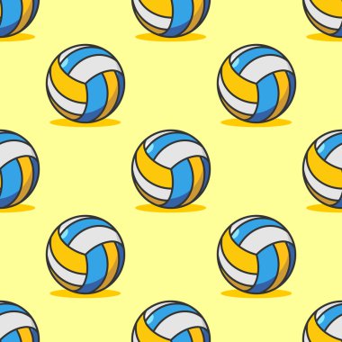 Voleybol dikişsiz desen. Spor aksesuar süsü. Volleyba