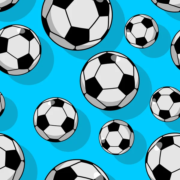 Voetbal bal naadloze patroon. Sport accessoire sieraad. Footbal — Stockvector
