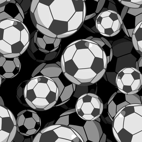 Voetbal bal 3D naadloze patroon. Sport accessoire ornament. Dus — Stockvector