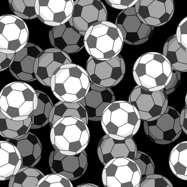 축구 공 3D 원활한 패턴입니다. 스포츠 액세서리 장식. 그래서 — 스톡 벡터