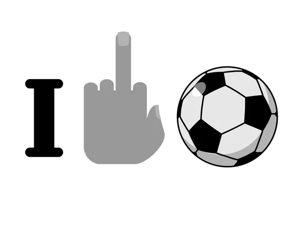 Je déteste le football. Putain de symbole de haine et de foot. Logo pour — Image vectorielle