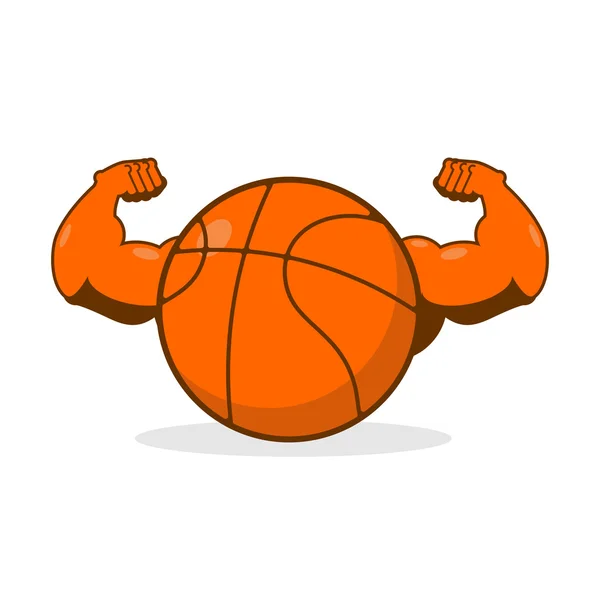 Starker Basketball. leistungsstarkes Gaming-Zubehör. Bodybuilding big h — Stockvektor