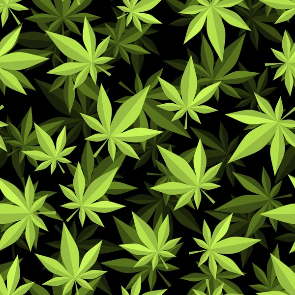 Cannabis 3d nahtloses Muster. Marihuana. Ganja-Ornament. — Stockvektor