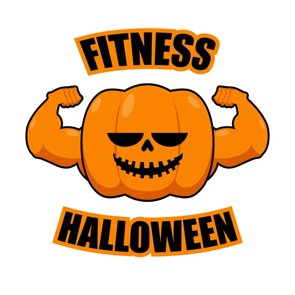 Fitness Cadılar Bayramı. Kabak kaslı. Büyük sebze ha