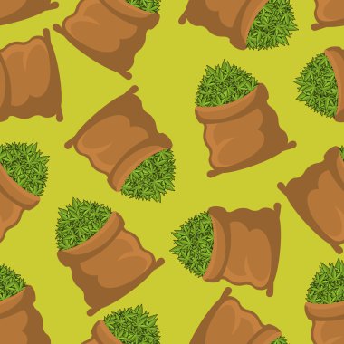 Esrar seamless modeli tam çuvalı. çanta dolusu esrar backgro