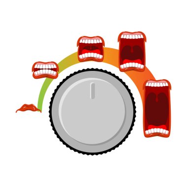 Adjust volume. shout level. Stage ora. Open mouth with tongue an clipart