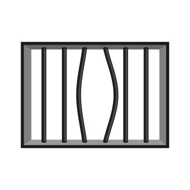 İzole hapishane ızgara. Hapishane çubuklarla penceresinde. Jail Break Jail break