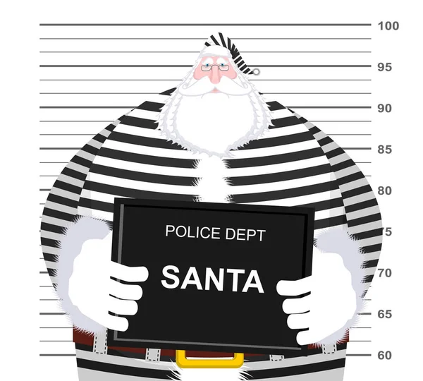 照片圣诞老人在警察局。圣诞节的面部照片。应收账款 — 图库矢量图片