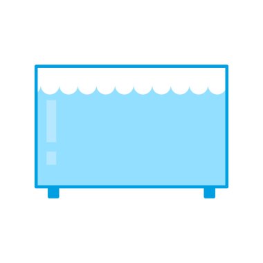 Akvaryum boş izole. Whit üzerinde balık suyla cam kap