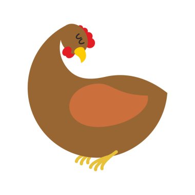 zencefil tavuk izole. Mavi arka plan üzerinde çiftliği tavuk