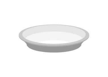 Boş levha izole. Beyaz arka plan üzerinde büyük çanak