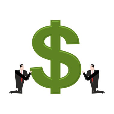 Doları için dua iş adamı. Dua nakit. Kar dua