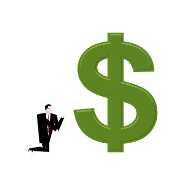 Doları için dua iş adamı. Dua nakit. Kar dua