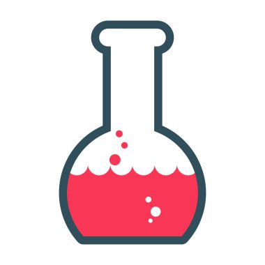 Laboratuvar şişesi kimyasal sıvı. Cam kap laboratuvar bilim r