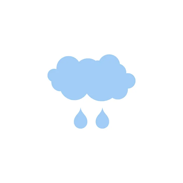 Icono de nube y lluvia. Pictograma meteorológico aislado — Archivo Imágenes Vectoriales
