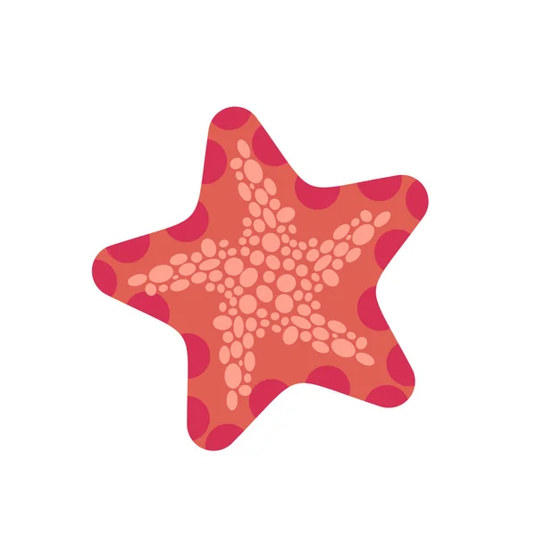 Estrella de mar aislada. Animales marinos sobre fondo blanco. moll acuático — Vector de stock