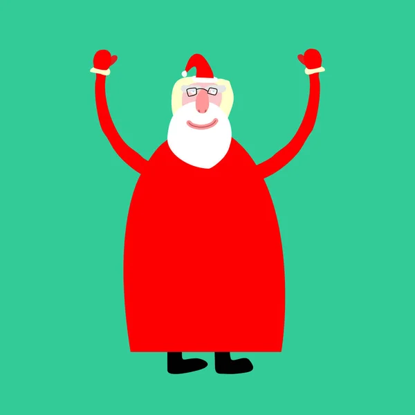 Santa Claus elszigetelt. Vidám karácsony nagyapja. Karácsony és az új — Stock Vector