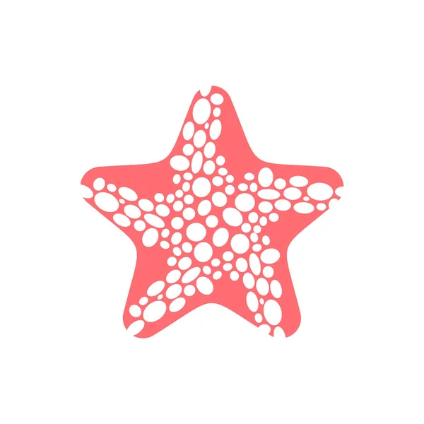 Estrella de mar aislada. Animales marinos sobre fondo blanco. moll acuático — Archivo Imágenes Vectoriales