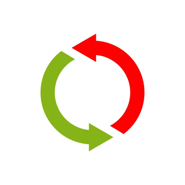 Обмінний знак. Замінити символ ізольовано. логотип обмінного бізнесу. Червоний — стоковий вектор
