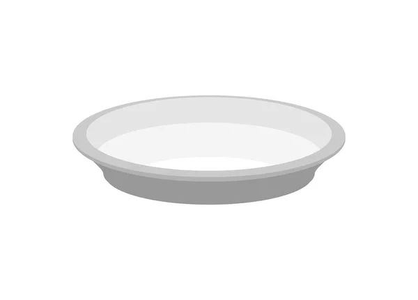 Порожня тарілка ізольована. велика страва на білому фоні — стоковий вектор