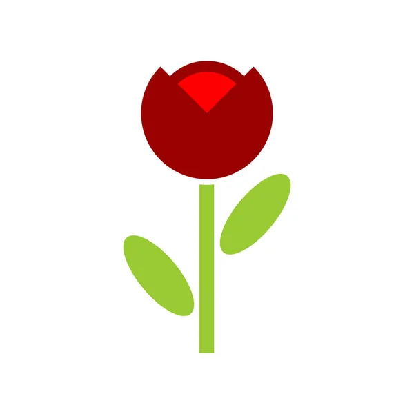 Poppy rode bloem geïsoleerd. Bloemen-embleem, logo — Stockvector