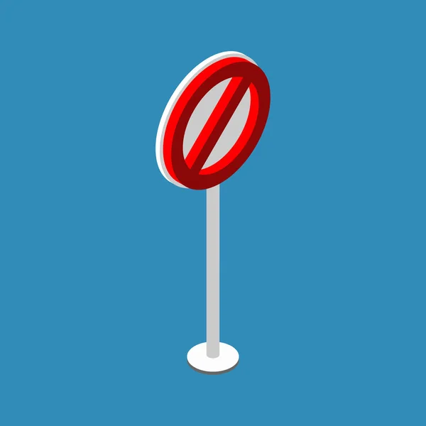Verbod verkeersbord. Stop verkeer signaal. Verboden rood symbool — Stockvector