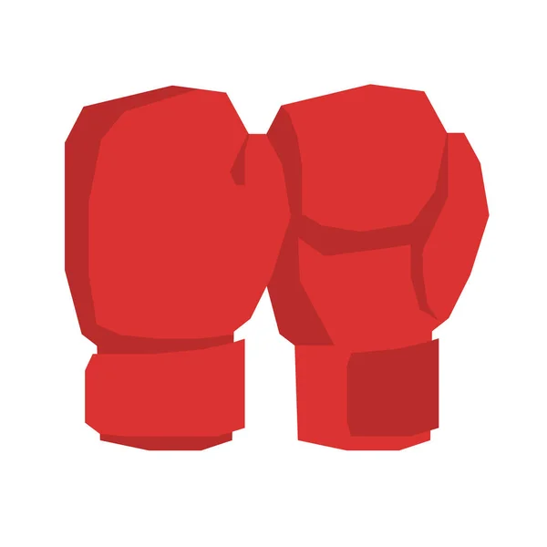 赤いボクシング グローブが分離されました。白いれたらスポーツ アクセサリー — ストックベクタ