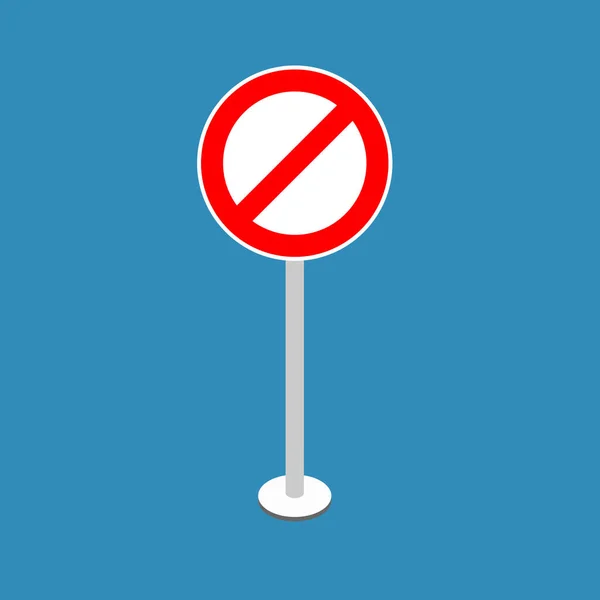 Πινακίδα απαγόρευσης. Διακόψτε σήμα κυκλοφορίας. Απαγορεύεται το κόκκινο σύμβολο — Διανυσματικό Αρχείο