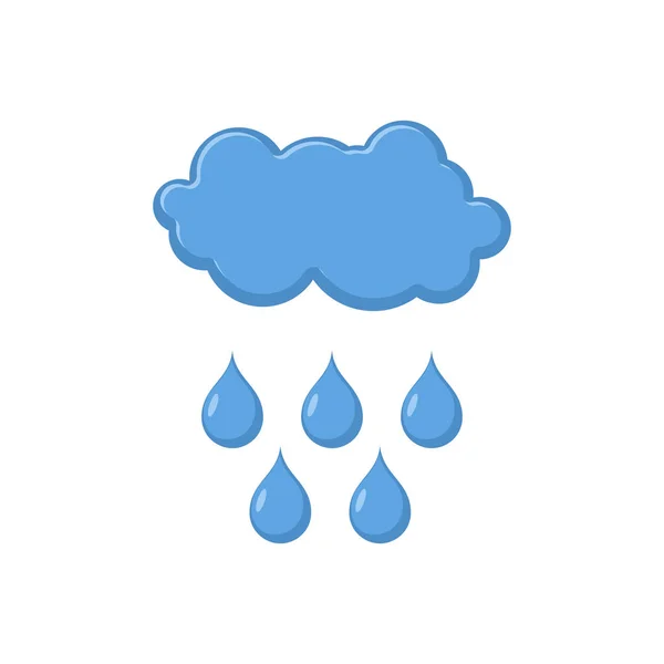 Icono de nube y lluvia. Pictograma meteorológico aislado — Archivo Imágenes Vectoriales