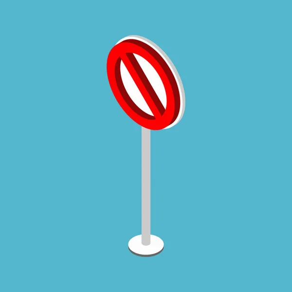 Πινακίδα απαγόρευσης. Διακόψτε σήμα κυκλοφορίας. Απαγορεύεται το κόκκινο σύμβολο — Διανυσματικό Αρχείο