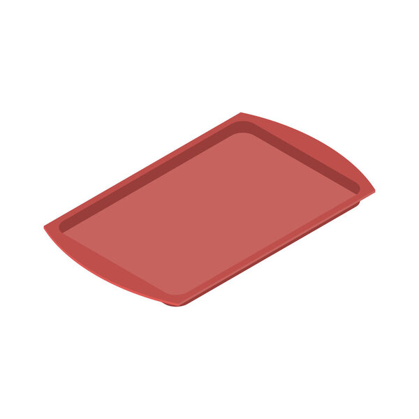 Tray isolated. salver empty on white background