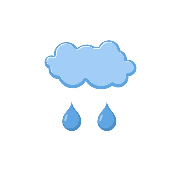 Ícone de nuvem e chuva. pictograma meteorológico isolado — Vetor de Stock
