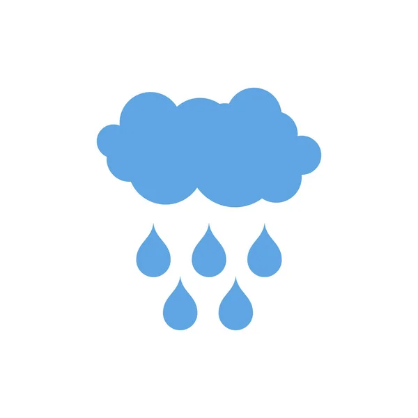 Icona nuvola e pioggia. Pittogramma meteo isolato — Vettoriale Stock