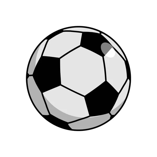 Voetbal geïsoleerd. Voetbal op witte achtergrond sport accesso — Stockvector