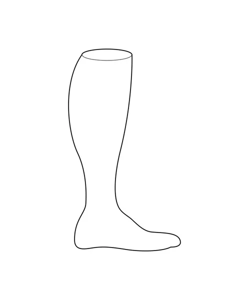 Football socks for design. Sports clothing line style — Stock Vector