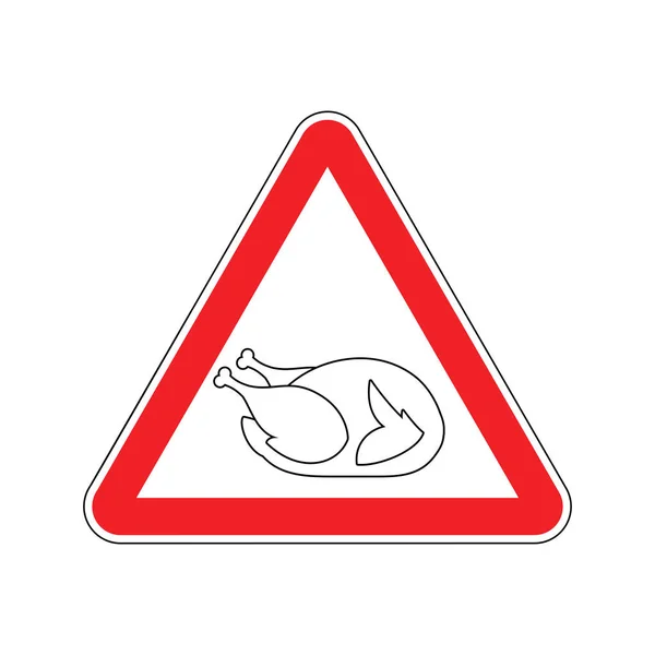 Attention le jour de Thanksgiving. Dangers du panneau rouge. dinde Cau — Image vectorielle