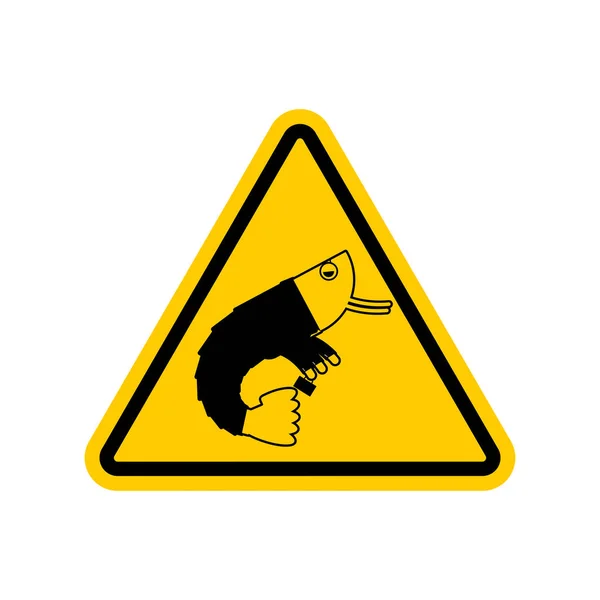 Attention plancton de bureau. Dangers du panneau jaune. Commis Ca — Image vectorielle